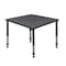 Kee Square Square Classroom Tables, 42 W, 42 L, 23-34 H, Wood, Metal, Gray TB4242GYAPBK - alternate 1